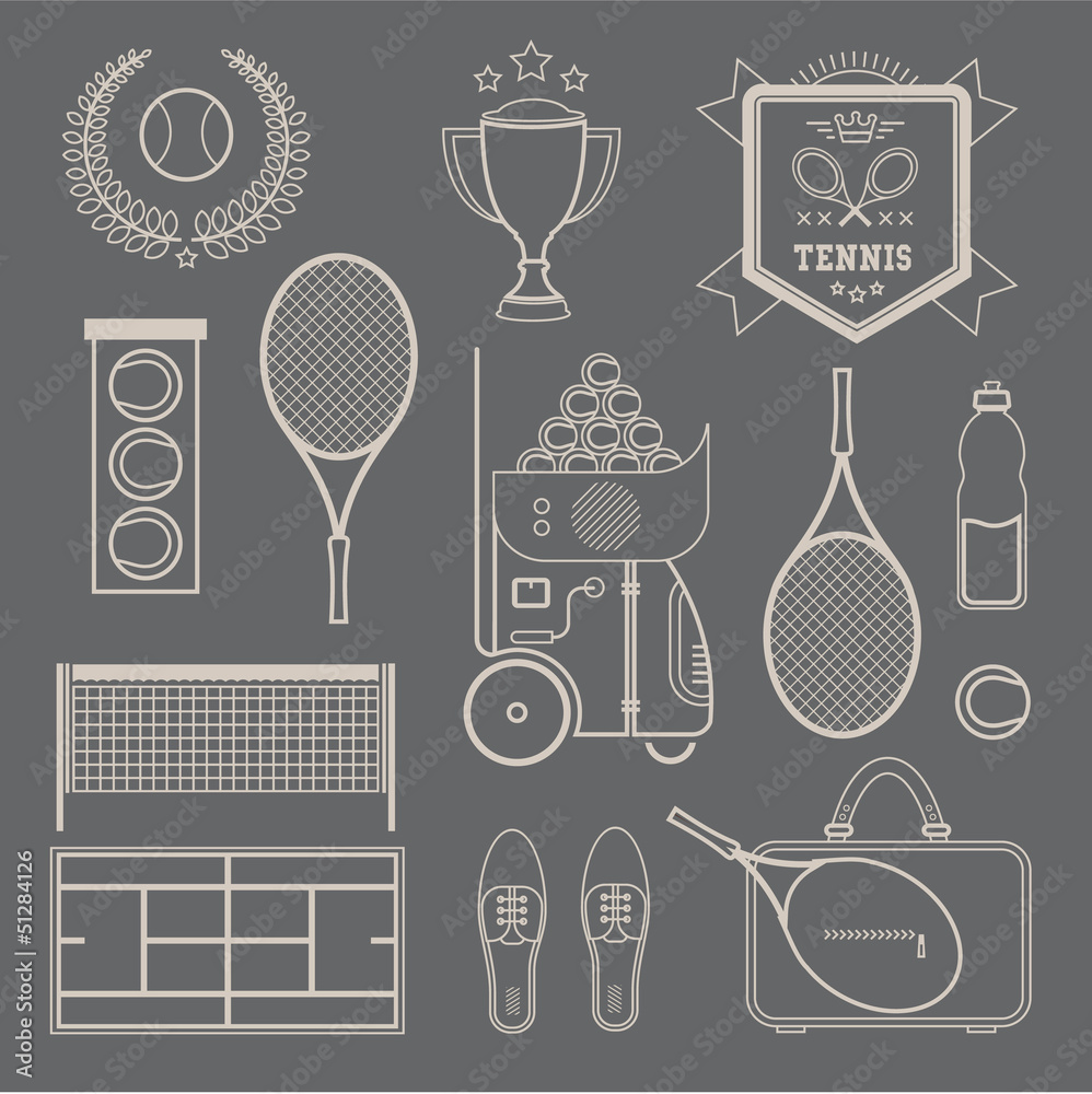 Vector tennis icons
