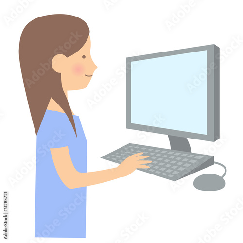 インターネット検索する女性