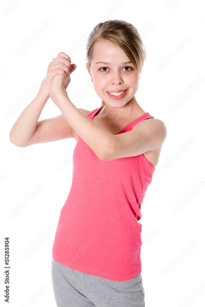 Friendship. The girl joined hands in a fist. Friendship. The girl joined hands in a fist.