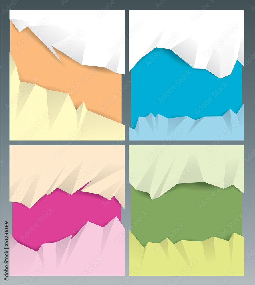 Collection of cut out colors paper background. Collection of cut out colors paper background.