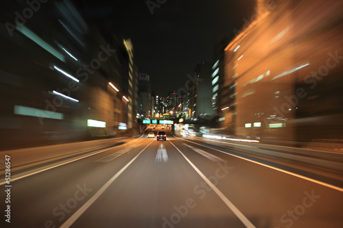 Driving on the night road