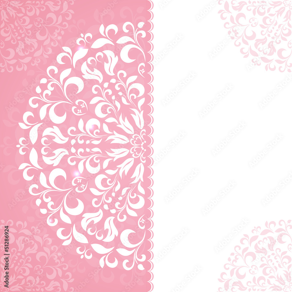 pink petal pattern with space for text