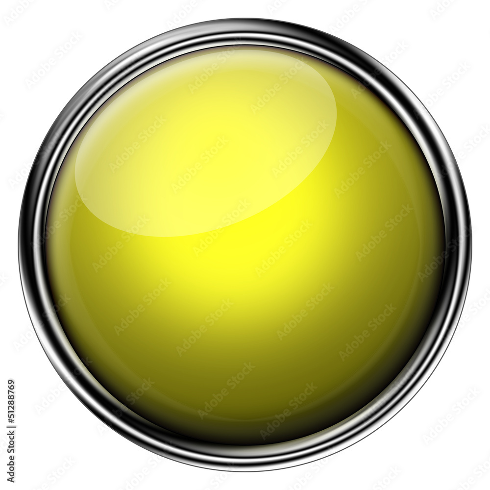 Glossy Button Chrom Gelb Glossy Button Chrom Gelb