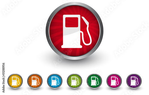 Buttonsammlung - Tankstelle - Guthaben