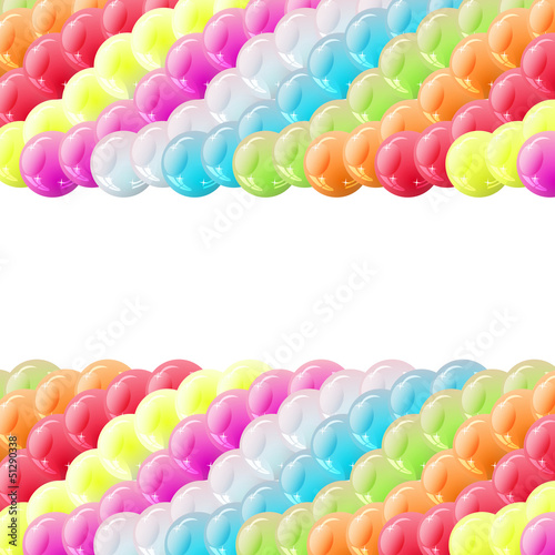 Background with glossy multicolored balloons. Vector illustratio