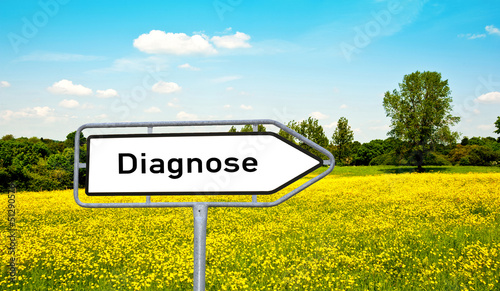 Diagnose Wegweiserschild