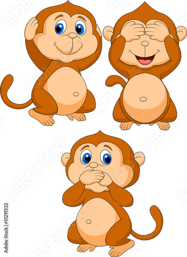Three wise monkey