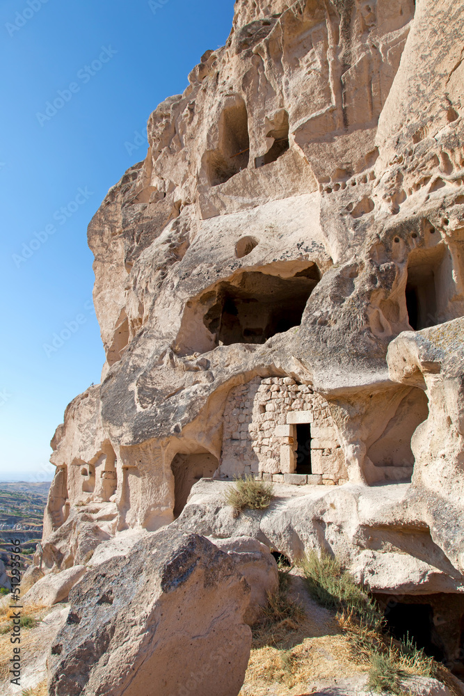 Cave city in Cappadocia, Turkey