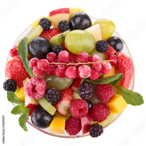 Fototapeta Naklejka Na Ścianę i Meble -  fresh fruits salad in bowl