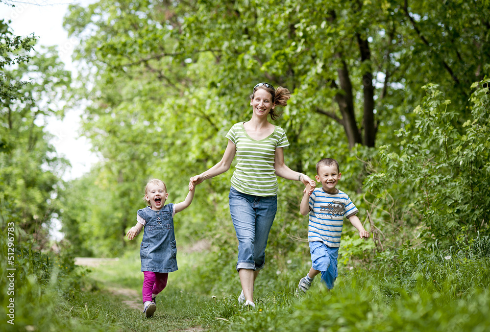 Mother with children