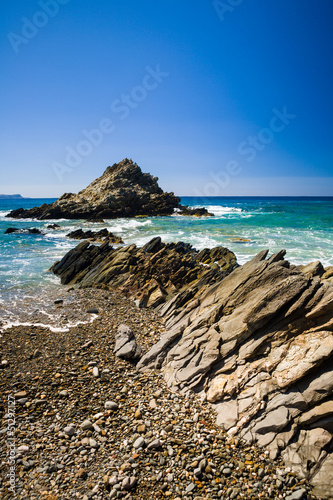 Costa rocciosa a Stintino, Sassari, Sardegna
