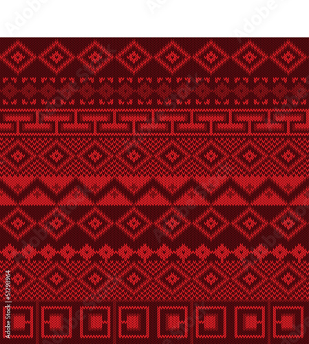 Knitted background in Fair Isle style seamless