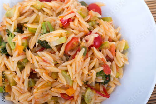 vegetables orzo