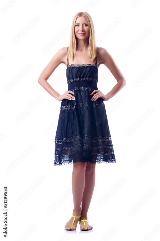 Attractive model isolated on the white Attractive model isolated on the white