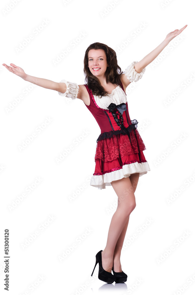 Young woman in traditional german costume Young woman in traditional german costume