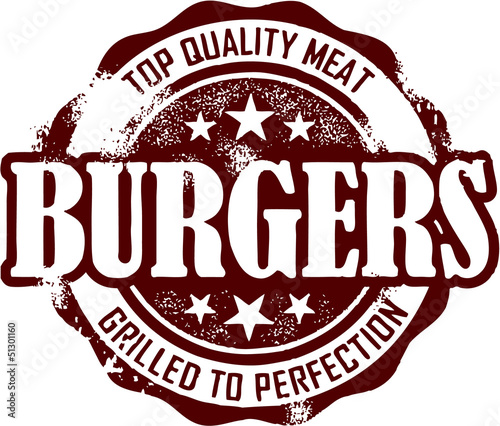 Vintage Burgers Stamp