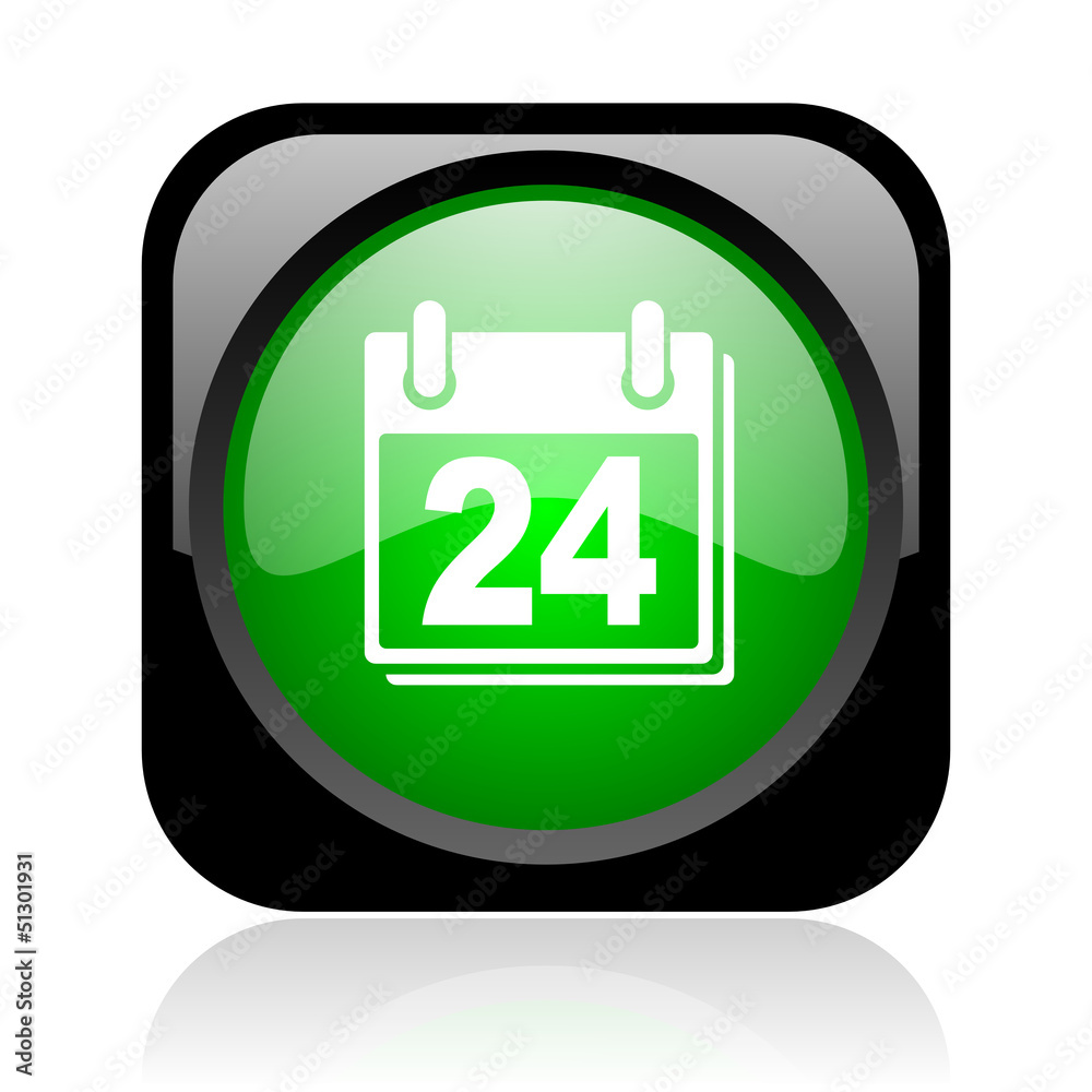 planner black and green square web glossy icon planner black and green square web glossy icon