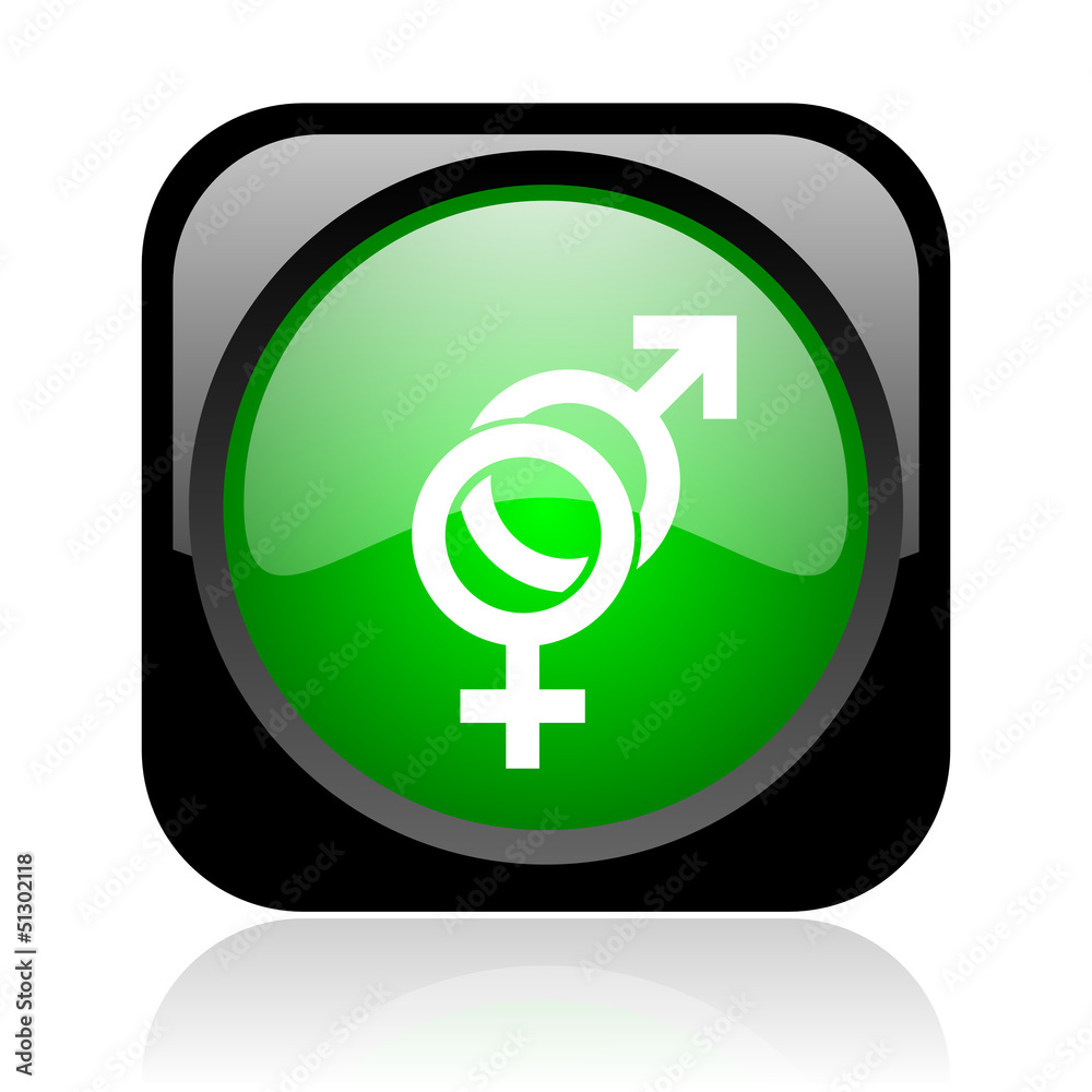 sex black and green square web glossy icon sex black and green square web glossy icon
