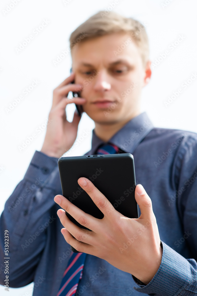 engineer is using the digital tablet engineer is using the digital tablet
