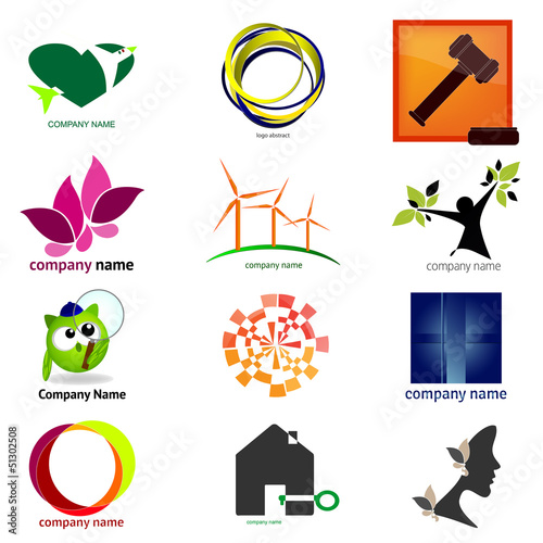 Set - logos for various companies photo