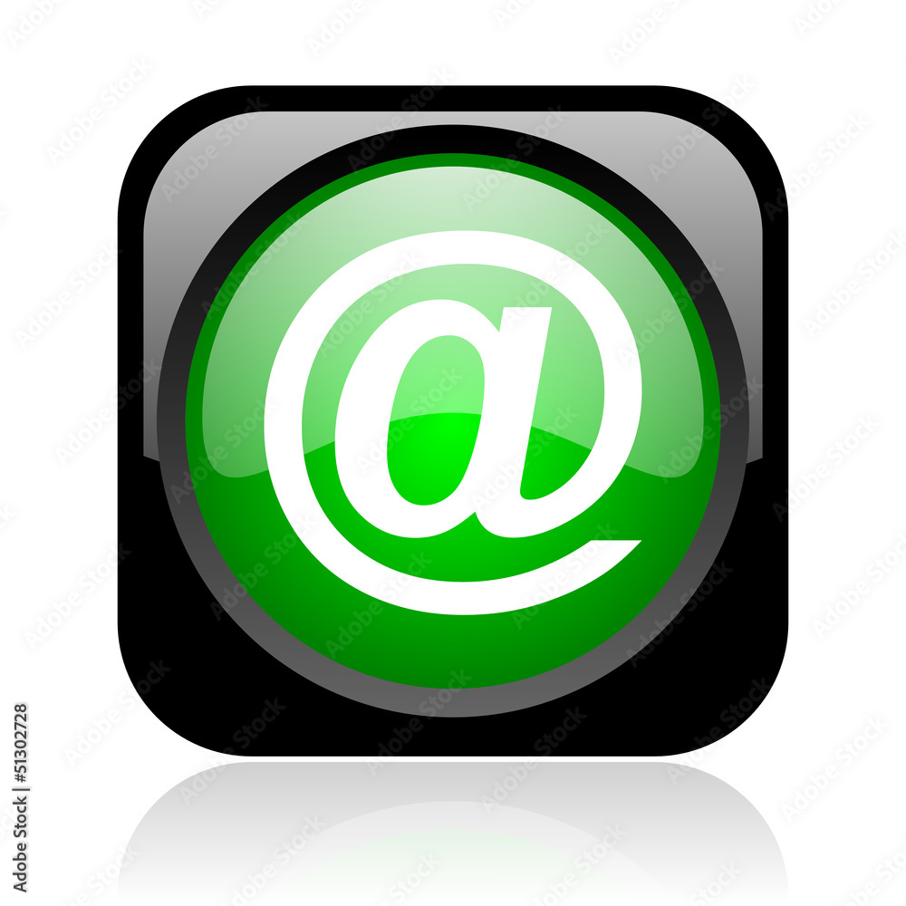 at black and green square web glossy icon at black and green square web glossy icon