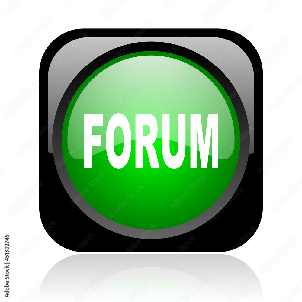 forum black and green square web glossy icon forum black and green square web glossy icon