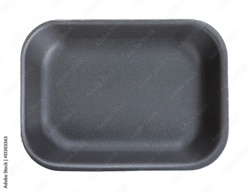 Black empty food tray Black empty food tray