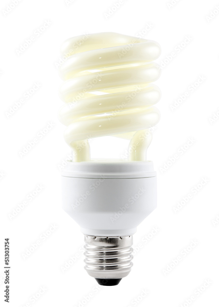 Energy saving bulb with clipping path Energy saving bulb with clipping path