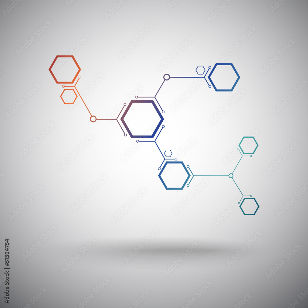 connected cell.Gradient connected cell.Gradient