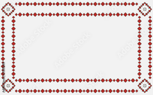 Vector illustration with romanian traditional pattern photo