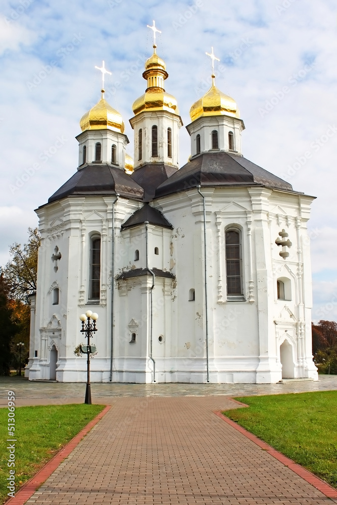 Ekateriniska church in Chernigov, Ukraine - monument of the 17-t