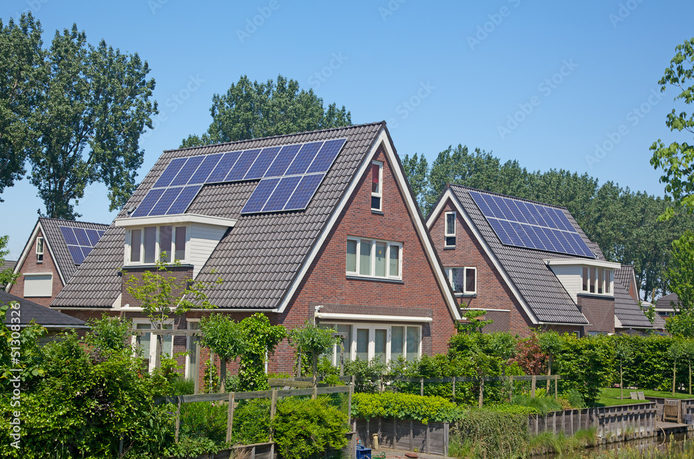 new family building with solar panels