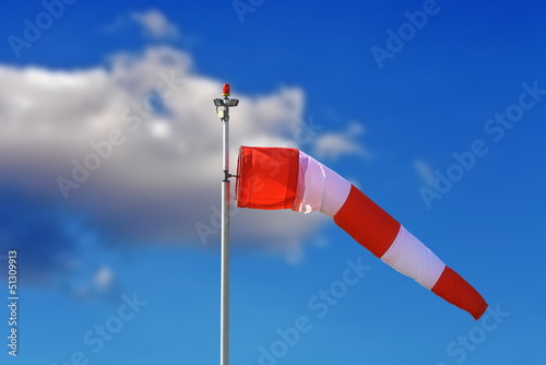 windsock over blue sky