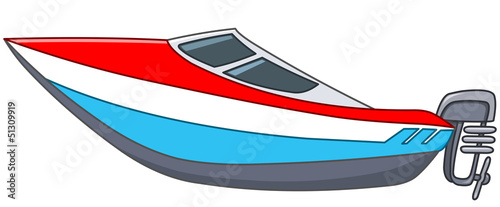 Cartoon motorboat