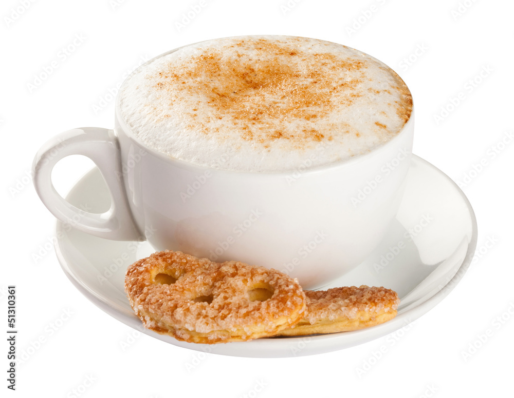 Cappuccino, coffee cup isolated on white Cappuccino, coffee cup isolated on white