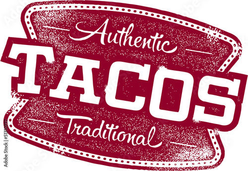 Authentic Mexican Restaurant Taco Sign