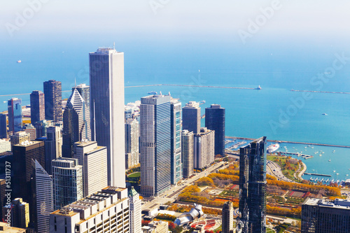 Fototapeta Naklejka Na Ścianę i Meble -  Chicago aerial view