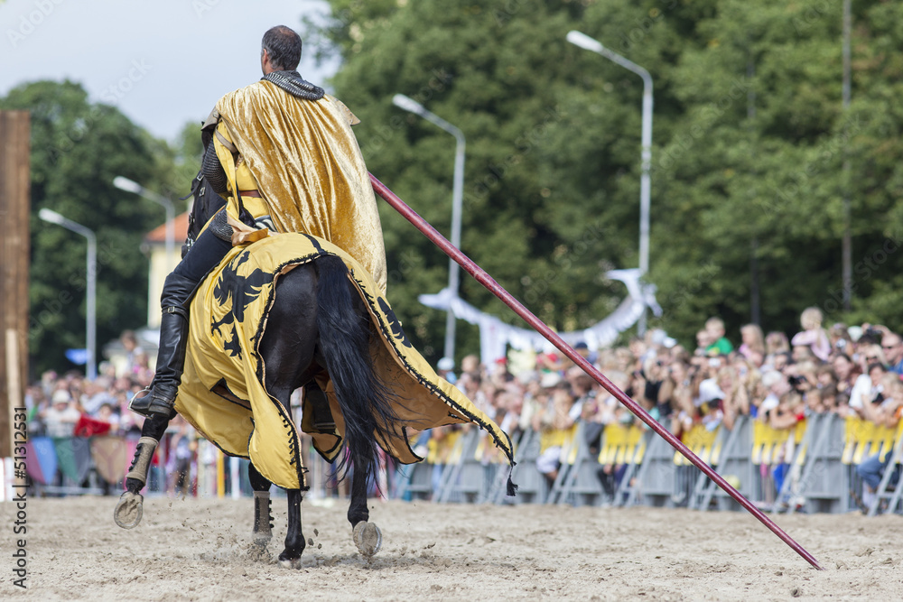 Obraz premium knights jousting