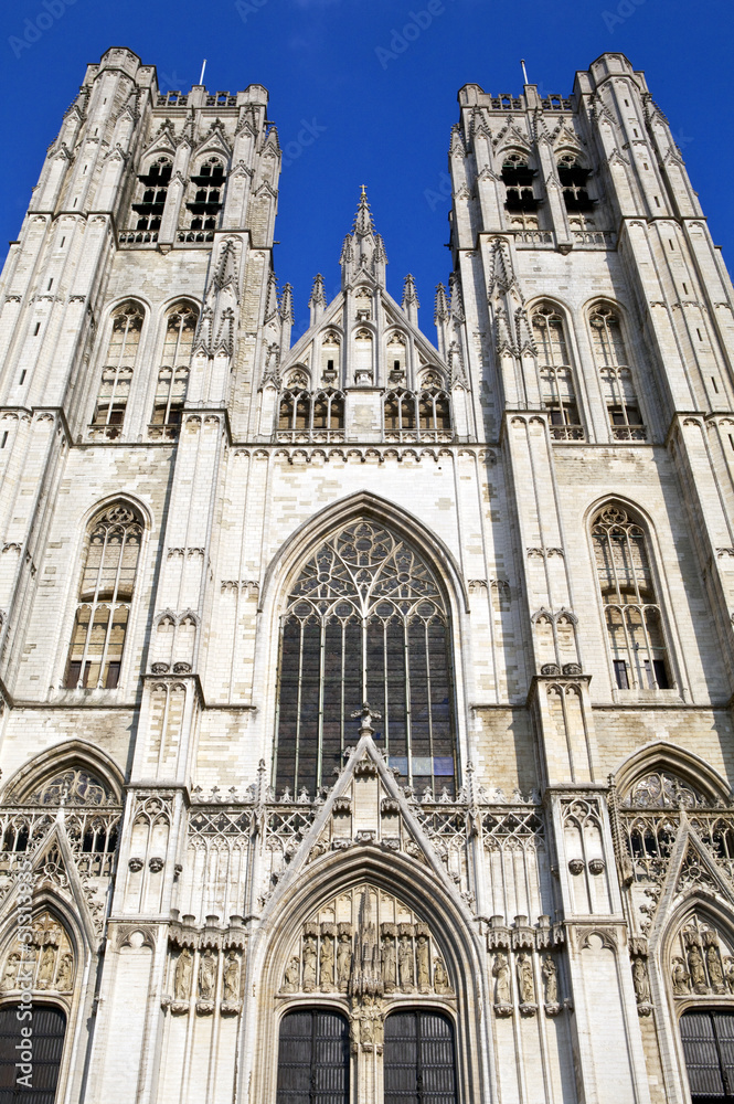 Fototapeta premium St. Michael and St. Gudula Cathedral in Brussels