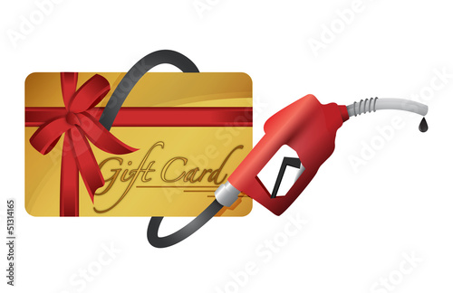 gift card with a gas pump nozzle