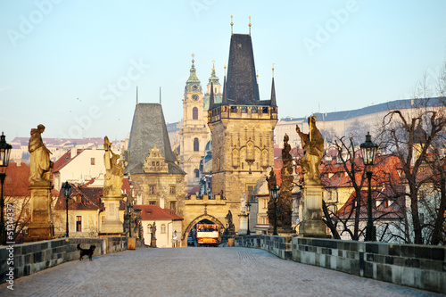 Charles Bridge and Lesser Town Tower, Prague