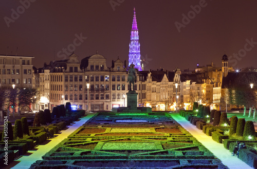 View from Mont des Arts in Brussels