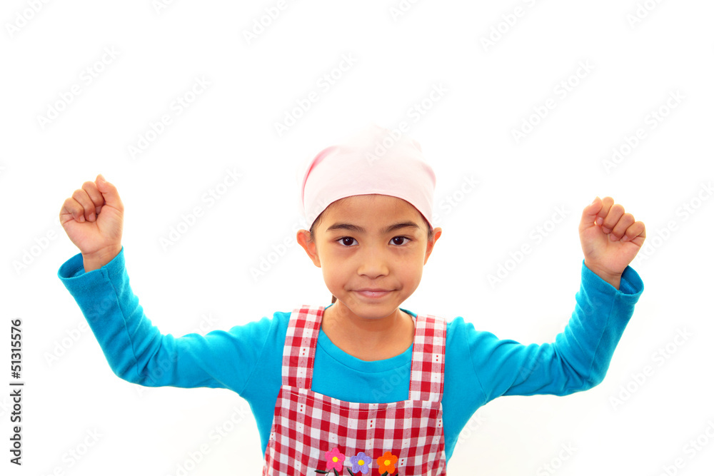 料理を楽しむ女の子