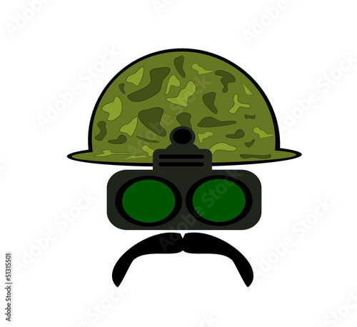 military man with night vision goggles