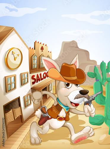 An armed bunny