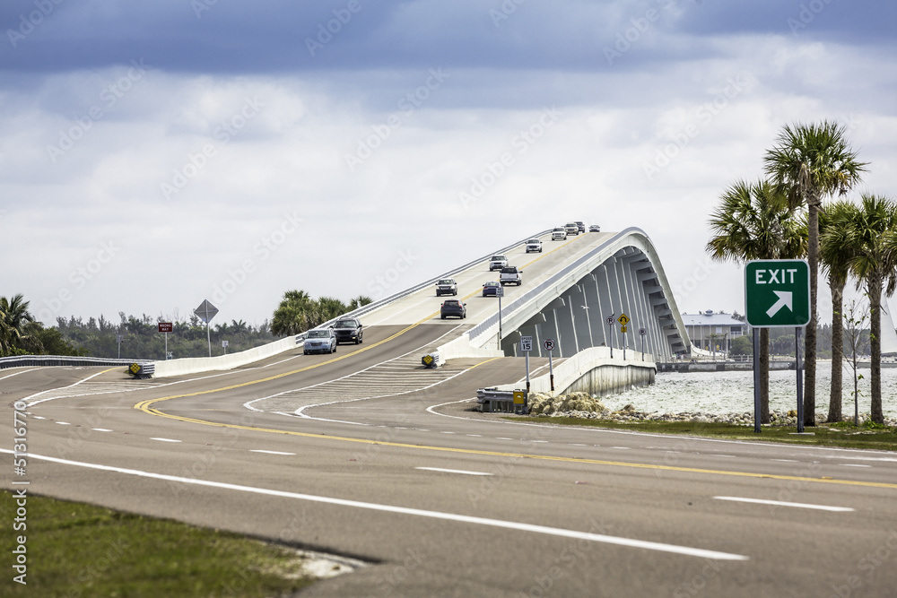 Naklejka premium Sanibel Causeway And Bridge in Florida