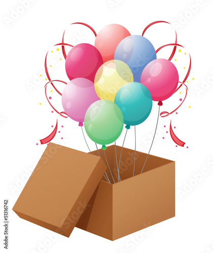 Balloons in the box