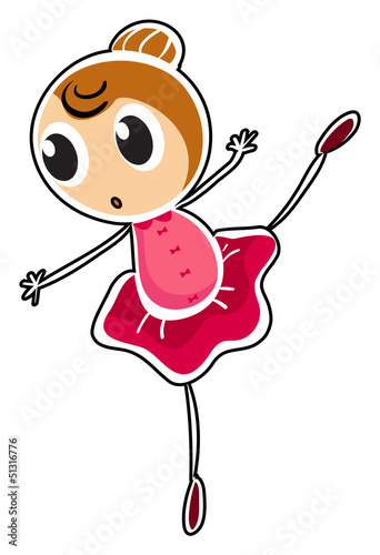 A girl dancing ballet
