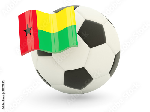 Football with flag of guinea bissau