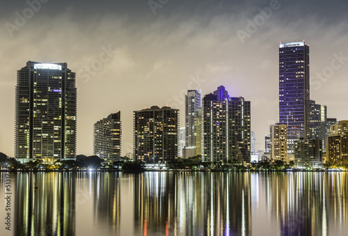 Miami downtown at night